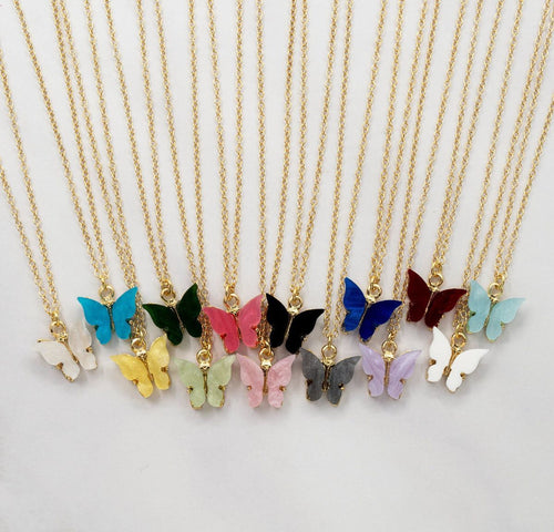 Butterfly Charm Necklace (SET OF 3)