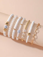 White Femo Beads Bracelet